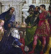 Paolo Veronese Family of persian king Darius before Alexander The Great after Battle of Issus. Fragment of painting oil painting artist